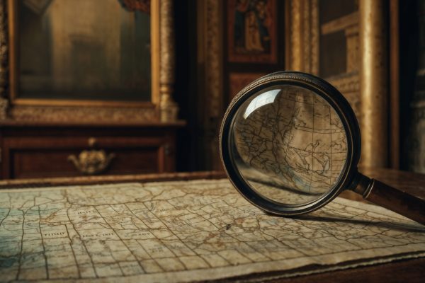 close-up-old-paper-map