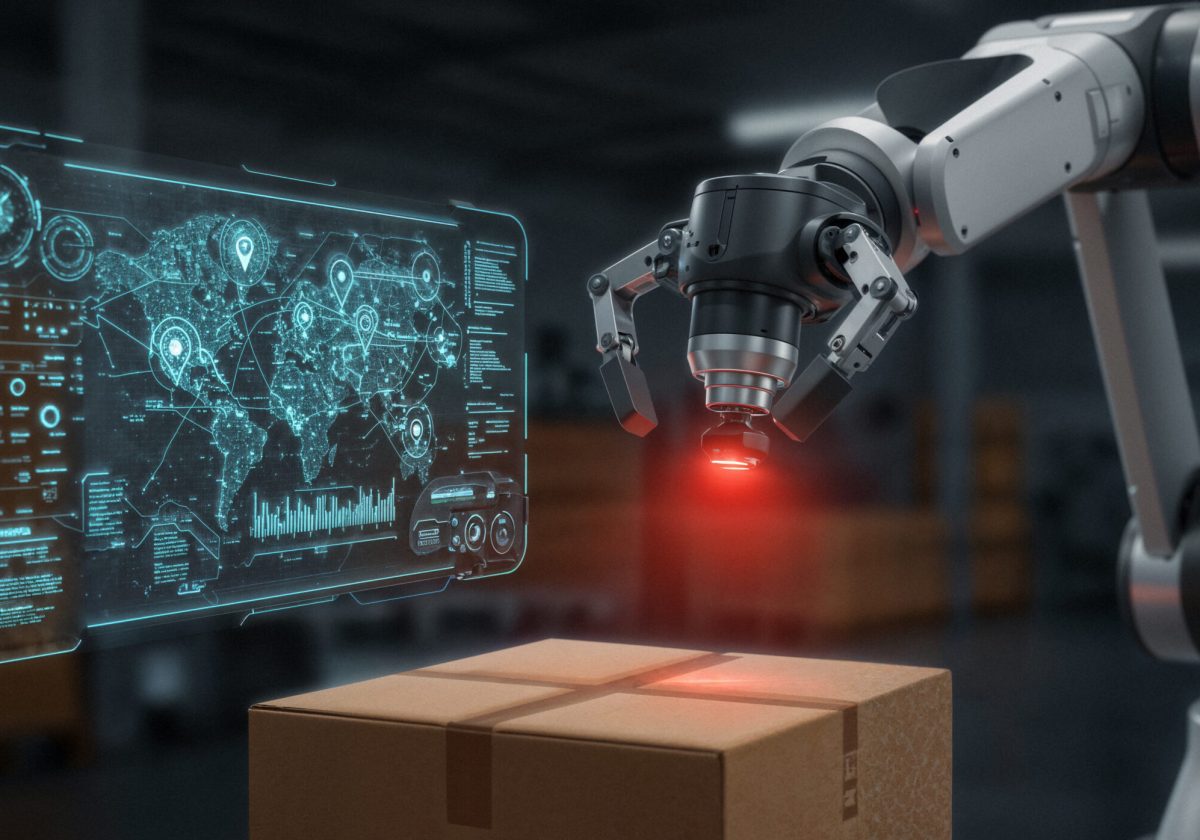 robotic-arm-scanning-package-smart-warehouse
